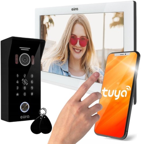 WIDEODOMOFON EURA VDP-99C5 biały, WiFi, RFID, TUYA - 1928097