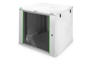 Digitus Szafa sieciowa wisząca DYNAmic 19" 12U rack 600x600, drzwi szyba, szary, niedzielona, złożona, 60kg