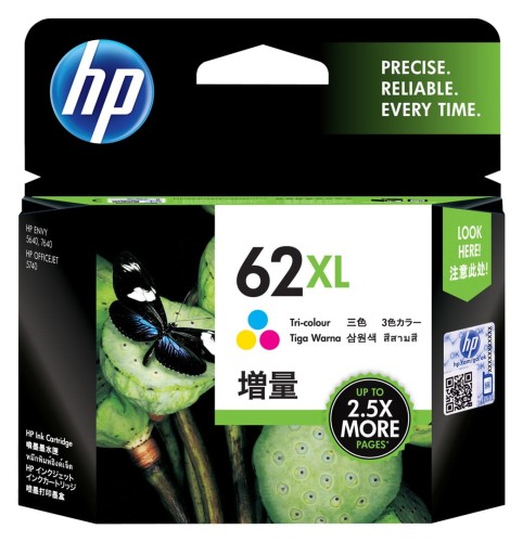 HP 62XL - Hojtydende - farve (cyan, ma - 1934153