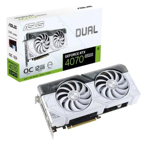 VGA PCIE16 RTX4070 SUPER 12GB/DUAL-RTX4070S-O12G-WHITE ASUS - 1936165