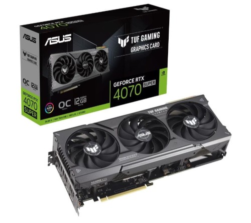 VGA PCIE16 RTX4070 SUPER 12GB/TUF-RTX4070S-O12G-GAMING ASUS - 1936197