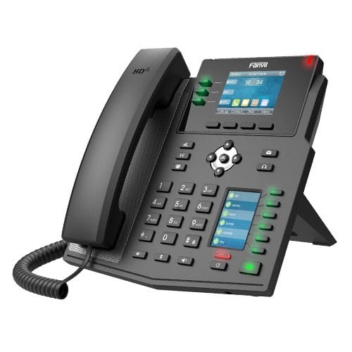 Fanvil X4U | Telefon VoIP | IPV6, HD Audio, RJ45 1000Mb/s PoE, podwójny wyświetlacz LCD - 1936366