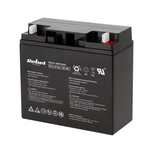 Akumulator żelowy Rebel 12V 17Ah - 1938130
