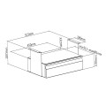 Szuflada ergonomiczna podbiurkowa Maclean MC-875 max 5kg czarna organizer - 1934662