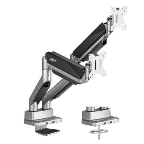 Uchwyt biurkowy na dwa monitory Ergo Office ER-446 uniwersalny, sprężyna gazowa 17"-35" 15kg, VESA 75x75 / 100x100 - 1935124