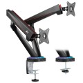 Uchwyt biurkowy na 2 monitory NanoRS RS887 gamingowy, 17-32" 2x 8kg (max 16kg) vesa 75x75 i 100x100 - 1935155