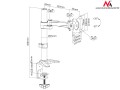 Uchwyt biurkowy do monitora Maclean MC-717 13-27" 8kg aluminiowy max VESA 100x100 - 1131427