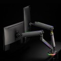 Uchwyt na dwa monitory NanoRS RS166 gamingowy , podświetlenie LED RGB, 17-32", max. 9kg, VESA 75x75 / 100x100 - 1142167