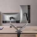 Uchwyt na dwa monitory NanoRS RS166 gamingowy , podświetlenie LED RGB, 17-32", max. 9kg, VESA 75x75 / 100x100 - 1142168
