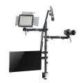 Uchwyt na monitor mikrofon kamerę i naświetlacz NanoRS RS164 All-In-One Studio, YouTube, 17"-32", max. 9kg - 1935212