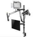 Uchwyt na monitor mikrofon kamerę i naświetlacz NanoRS RS164 All-In-One Studio, YouTube, 17"-32", max. 9kg - 1935208