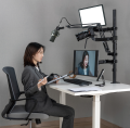 Uchwyt na monitor mikrofon kamerę i naświetlacz NanoRS RS164 All-In-One Studio, YouTube, 17"-32", max. 9kg - 1935211