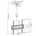 Uchwyt sufitowy do telewizora Maclean, VESA 400x400, 32"-50", odległość od sufitu 717-1017mm, max 35kg, MC-943 - 1935250