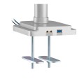 Uchwyt biurkowy do trzech monitorów szary Ergo Office ER-408G, ze sprężyną gazową, 17"-30", 7 kg, 1x USB 3.0, 2x mini-jack - 1131550