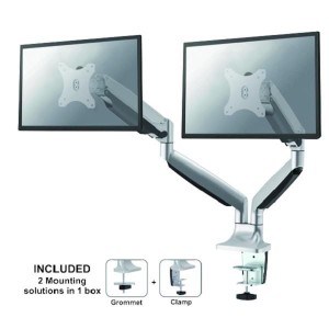 Uchwyt ścienny do ekranów Neomounts NM-D750DSILVER 10"-32" max 9 kg max VESA 100x100 Szary