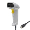 Czytnik kodów kreskowych Qoltec laserowy 1D | USB | Biały - 1132350