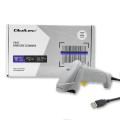 Czytnik kodów kreskowych Qoltec laserowy 1D | USB | Biały - 1132351