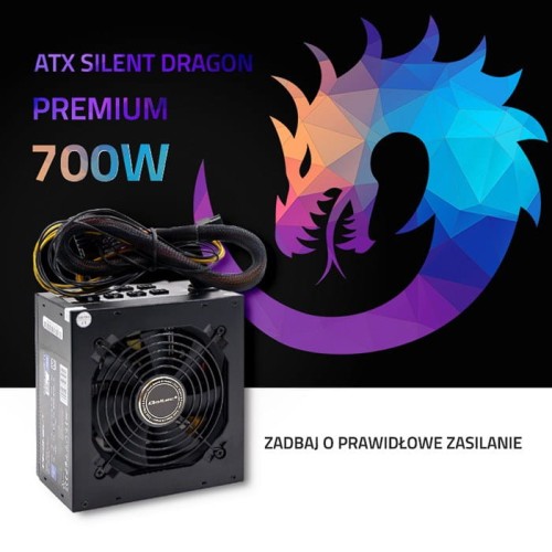 Zasilacz ATX Qoltec SILENT DRAGON 700W | 80 Plus | Gaming - 1936971
