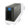 Zasilacz awaryjny UPS Qoltec | On-line | Pure Sine Wave | 3kVA | 2.4kW | LCD | USB - 1136007