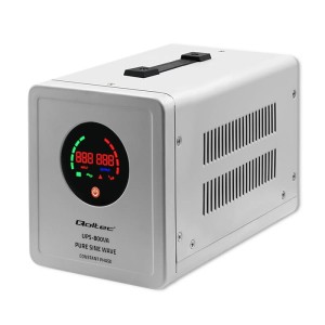 Zasilacz awaryjny Qoltec UPS 800VA/560W | Przetwornica 12/230V z AVR
