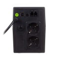Zasilacz awaryjny UPS DIGITUS Line-Interactive LCD 600VA/360W 1x12V/7Ah AVR 2xSCHUKO USB RJ11 - 1938298