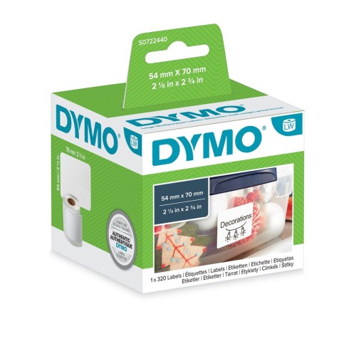 Etykiety Dymo 54x70mm biały 320szt. - 1943293