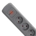 Listwa zasilająca Qoltec 8 gniazd | 1.8m | Szary - 1878524