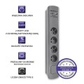 Listwa antyprzepięciowa Qoltec 4 gniazda | 2xUSB | 1.8m | Szara - 1385630
