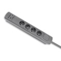 Listwa antyprzepięciowa Qoltec 4 gniazda | 2xUSB | 1.8m | Szara - 1385636