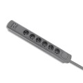 Listwa antyprzepięciowa Qoltec 6 gniazd | 2xUSB | 1.8m | Szara - 1385777