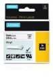 RHINO TAPE VINYL 9MM/5.5M/BLACK ON WHITE - 1943192
