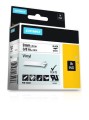 RHINO TAPE VINYL 9MM/5.5M/BLACK ON WHITE - 1943194
