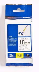 BROTHER TZEFX241 Taśma Brother 18mm BLACK ON WHITE FLEXIBLE ID