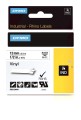 RHINO TAPE VINYL 12MM/5.5M/BLACK ON WHITE - 1943287