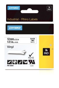 Taśma winylowa DYMO RHINO z trw. klejem 12mm x 5,5m biały 18444 (1 szt. ; kolor biały)