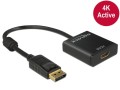 Adapter Delock DisplayPort 1.2->HDMI aktywny 4K na kablu 0,20m Czarny - 1944767