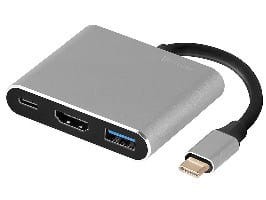 Kabel adapter 3w1 Tracer A-1, USB-C, HDMI 4K, USB 3.0, PDW 100W - 1944768