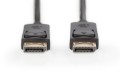 Kabel DisplayPort DIGITUS z zatrzaskami 4K 60Hz UHD Typ DP/DP M/M czarny 2m - 1944862