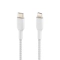 BELKIN KABEL BRAIDED USB-C - LIGHTNING, 1M, BIAŁY - 1470886