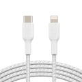 BELKIN KABEL BRAIDED USB-C - LIGHTNING, 1M, BIAŁY - 1470888