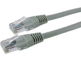 4WORLD PATCHCORD RJ45, OSŁONKA ZALEWANA, KAT. 5E UTP, 0.5 M, SZARY