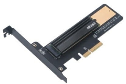 Akasa M.2 X4 PCI-E 3.0 Adapter Card - Czarna PCB - 1944770