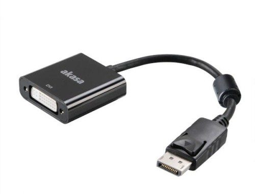 Przejściówka Akasa DisplayPort (aktywna) na DVI — czarna - 1944820