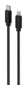 GEMBIRD KABEL USB CM - DO 8 PIN W OPLOCIE TEKSTYLNYM, WTYKI W OSŁONIE METALOWEJ 1.8M, ŁADOWANIE/TRANSMISJA DANYCH, CZARNY - 1944921