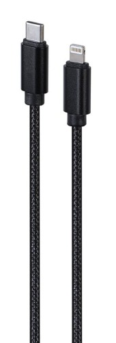 GEMBIRD KABEL USB CM - DO 8 PIN W OPLOCIE TEKSTYLNYM, WTYKI W OSŁONIE METALOWEJ 1.8M, ŁADOWANIE/TRANSMISJA DANYCH, CZARNY - 1944921