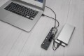 Hub USB 3.0/Koncentrator DIGITUS 7-portowy USB A + adapter USB-C 5Gbps z wyłącznikami aluminiowy aktywny - 1772518