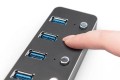 Hub USB 3.0/Koncentrator DIGITUS 7-portowy USB A + adapter USB-C 5Gbps z wyłącznikami aluminiowy aktywny - 1772522