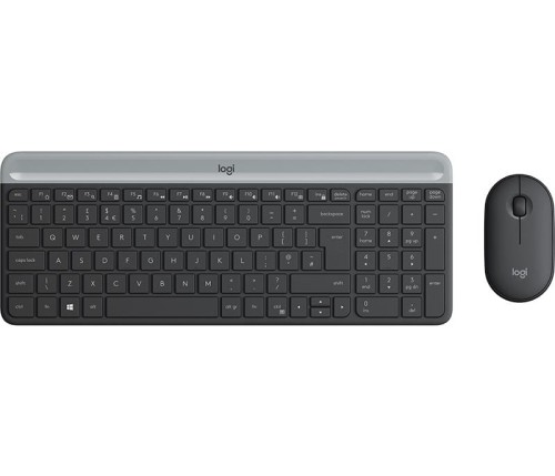 LOGITECH Slim Wireless Keyboard and Mouse Combo MK470 - GRAPHITE - DEU - CENTRAL - 1923338
