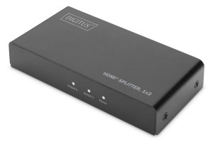 Rozdzielacz (Splitter) DIGITUS HDMI 2-portowy 4K 60Hz UHD 3D HDR HDCP 2.2 audio downscaling