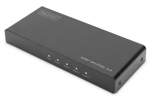 Rozdzielacz (Splitter) DIGITUS HDMI 4-portowy 4K 60Hz UHD 3D HDR HDCP 2.2 audio downscaling - 1952215